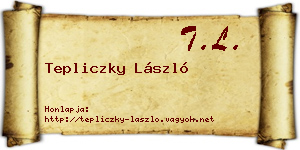Tepliczky László névjegykártya